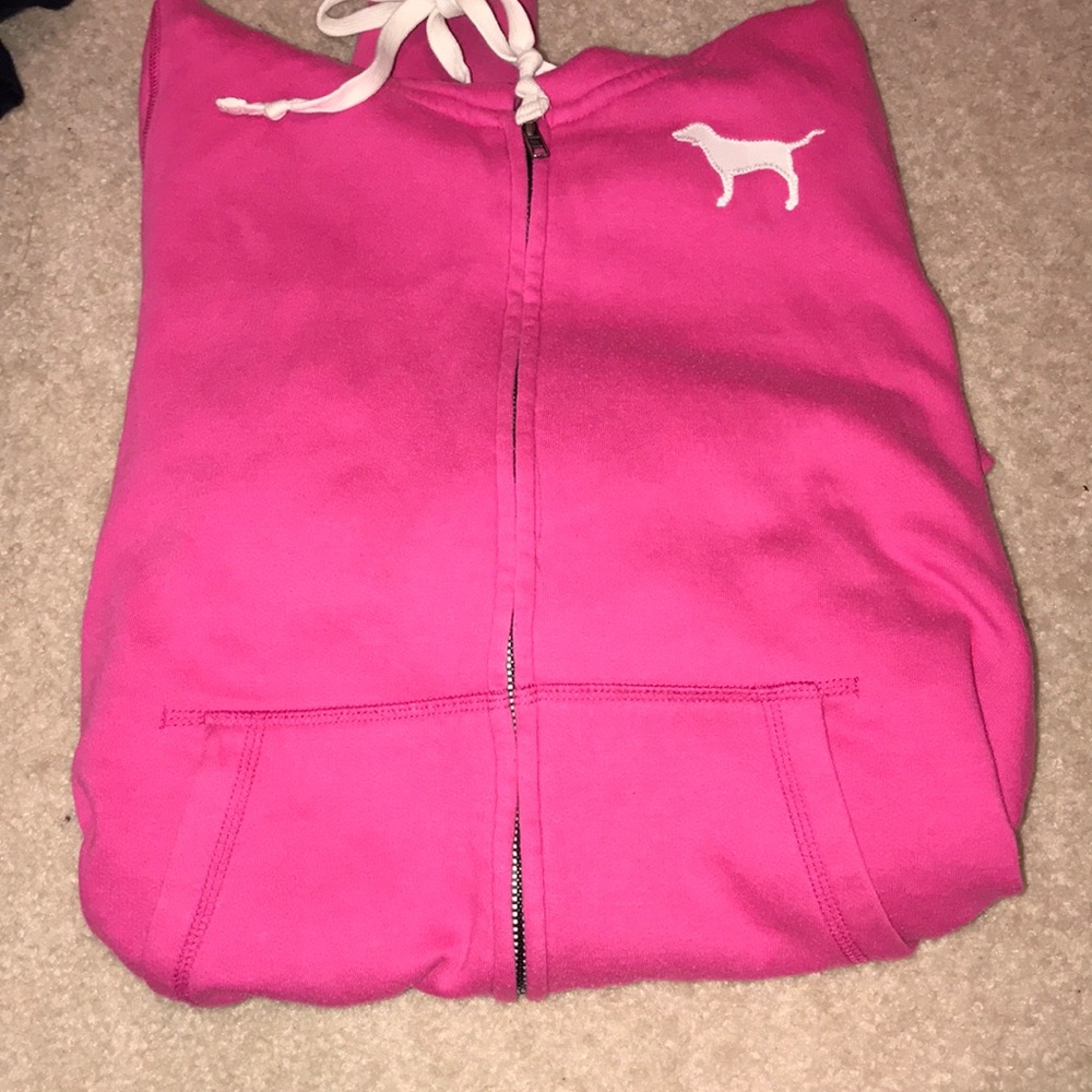 Victoria Secret pink zip up jacket.